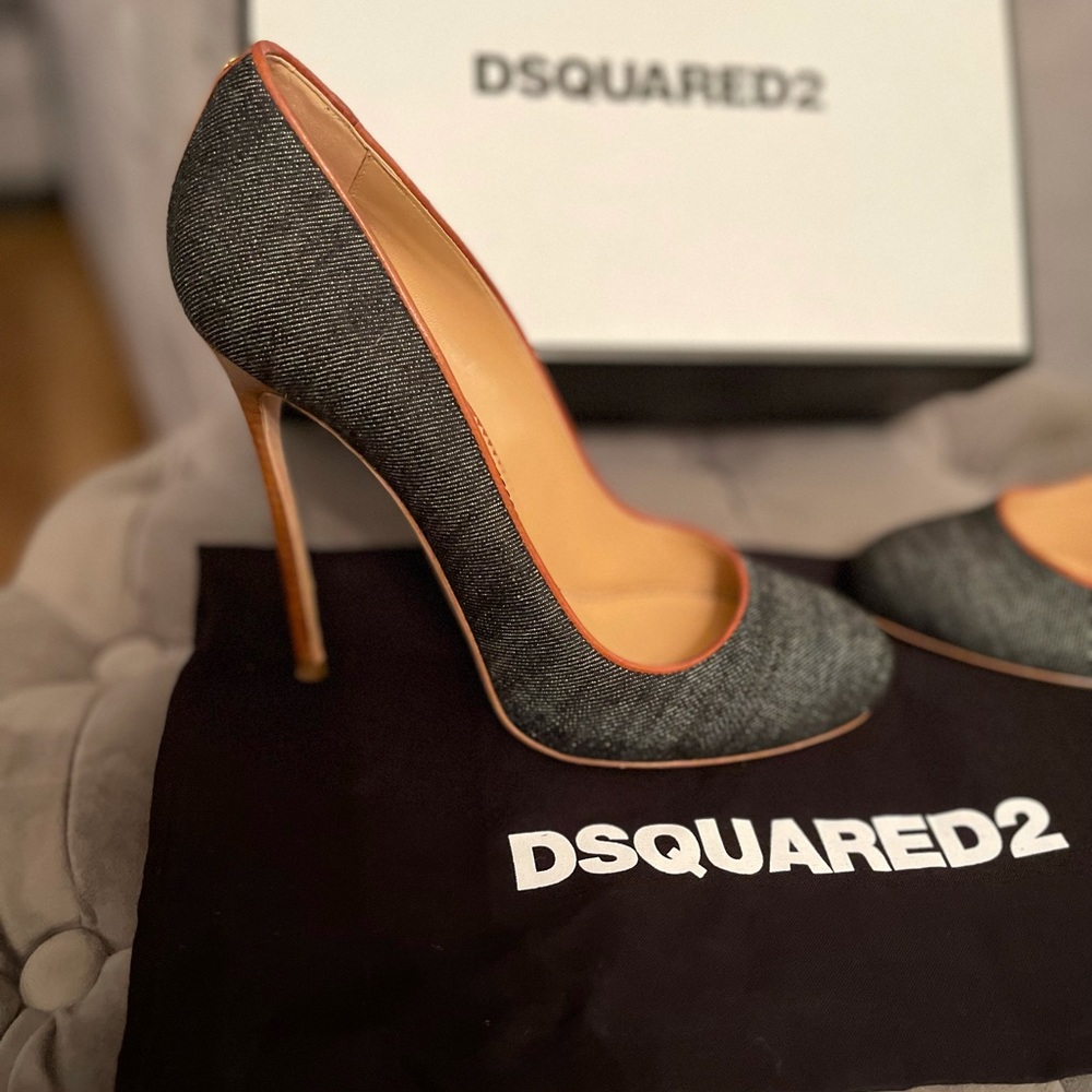 Dsquared2 black denim pumps! Great condition!